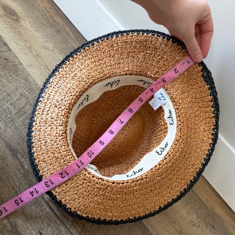 Echo Design Embroidered Paper Straw Panama Hat - Picture 12 of 12